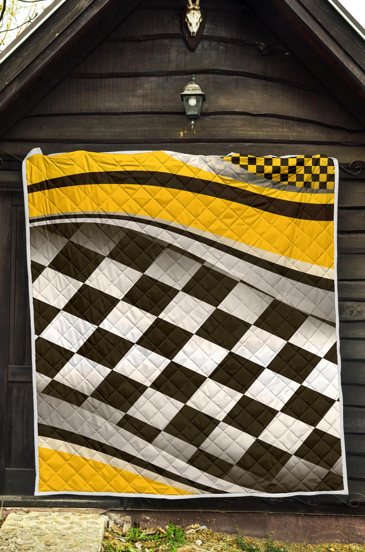 Checkered Flag Racing Style Premium Quilt-JTAMIGO.COM