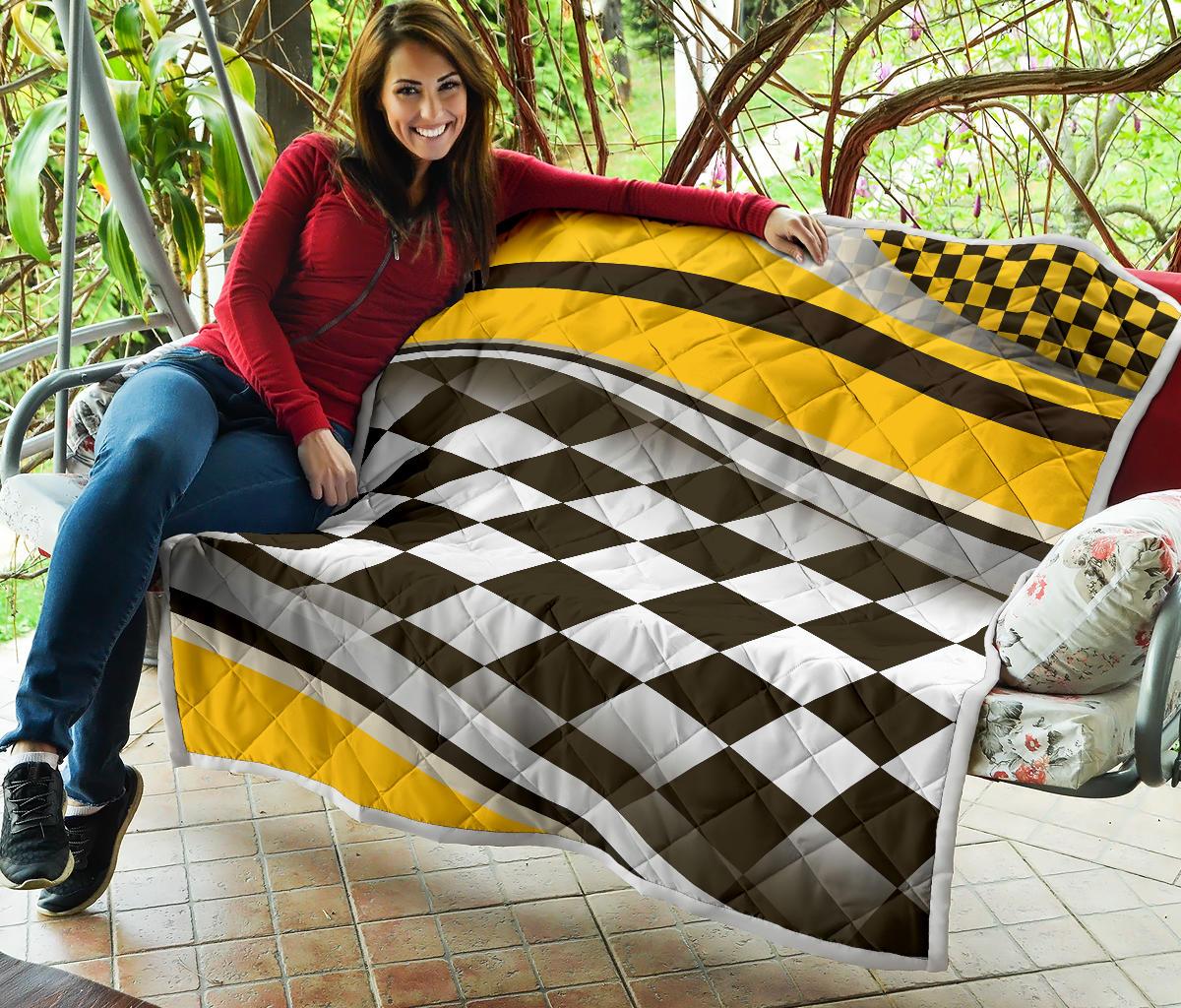 Checkered Flag Racing Style Premium Quilt-JTAMIGO.COM