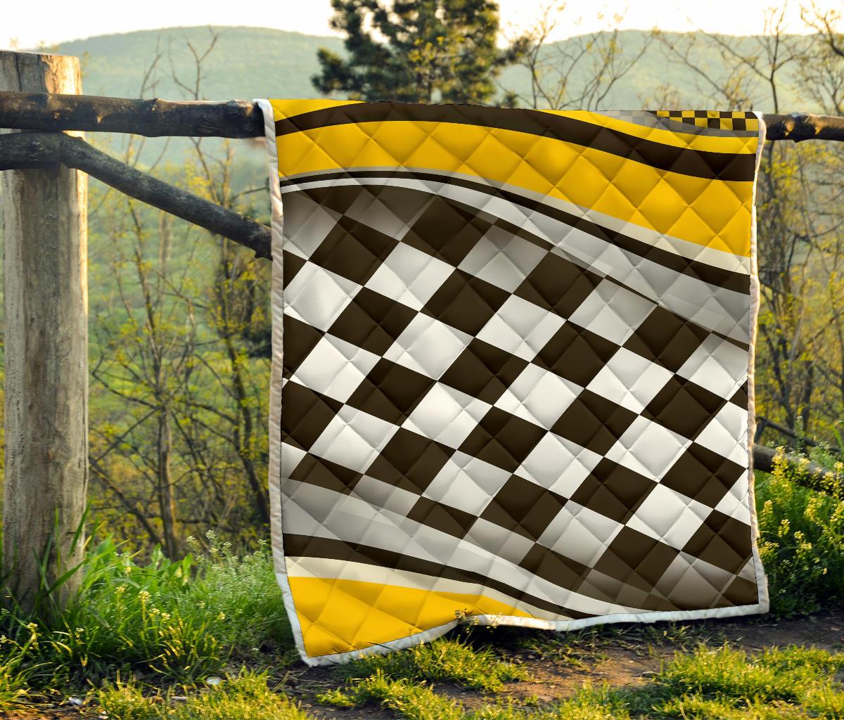 Checkered Flag Racing Style Premium Quilt-JTAMIGO.COM
