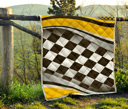 Checkered Flag Racing Style Premium Quilt-JTAMIGO.COM