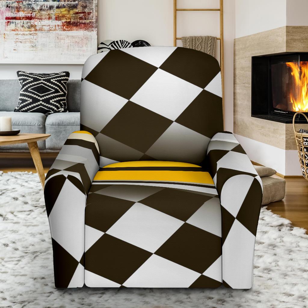 Checkered Flag Racing Style Single Sofa Slipcover -JTAMIGO.COM