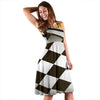 Checkered Flag Racing Style Sleeveless Dress