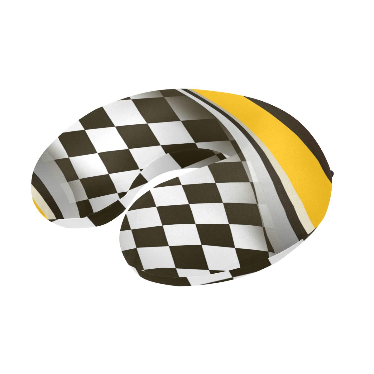 Checkered Flag Racing Style U-Shaped Travel Neck Pillow-JTAMIGO.COM