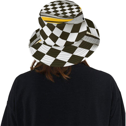 Checkered Flag Racing Style Unisex Bucket Hat