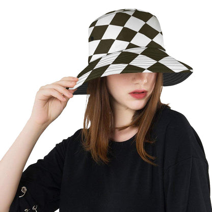 Checkered Flag Racing Style Unisex Bucket Hat