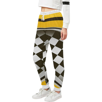 Checkered Flag Racing Style Unisex Casual Sweatpants (Model L11)-JTAMIGO.COM