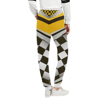 Checkered Flag Racing Style Unisex Casual Sweatpants (Model L11)-JTAMIGO.COM