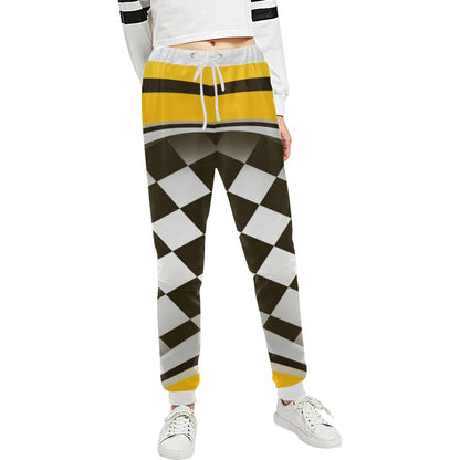 Checkered Flag Racing Style Unisex Casual Sweatpants (Model L11)-JTAMIGO.COM