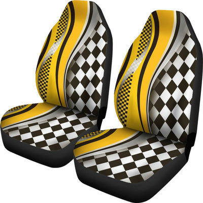 Checkered Flag Racing Style Universal Fit Car Seat Covers