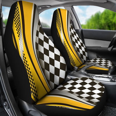 Checkered Flag Racing Style Universal Fit Car Seat Covers