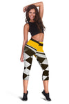 Checkered Flag Racing Style Women Capris