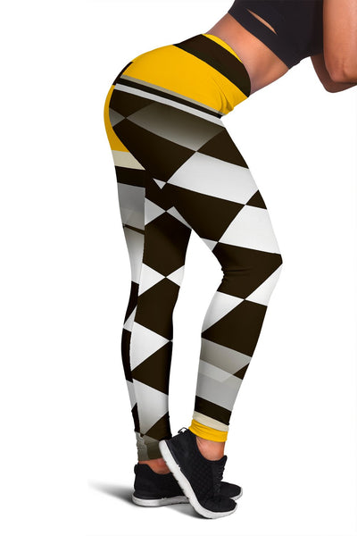 Checkered Flag Racing Style Women Leggings