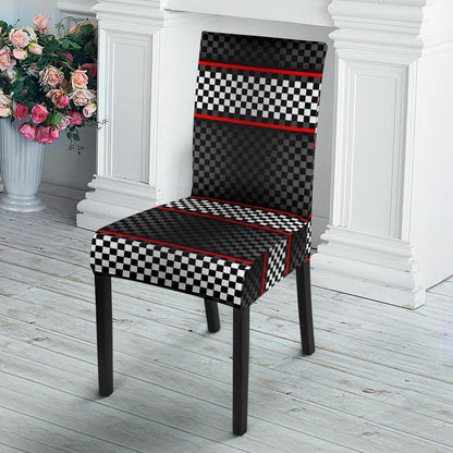 Checkered Flag Red Line Style Dinning Chair Slipper-JTAMIGO.COM