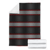 Checkered Flag Red Line Style Fleece Blanket
