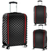 Checkered Flag Red Line Style Luggage Cover Protector
