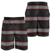 Checkered Flag Red Line Style Mens Shorts-JTAMIGO.COM