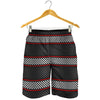 Checkered Flag Red Line Style Mens Shorts-JTAMIGO.COM