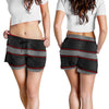 Checkered Flag Red Line Style Women Shorts-JTAMIGO.COM