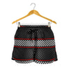 Checkered Flag Red Line Style Women Shorts-JTAMIGO.COM