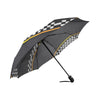 Checkered Flag Yellow Line Style Automatic Foldable Umbrella
