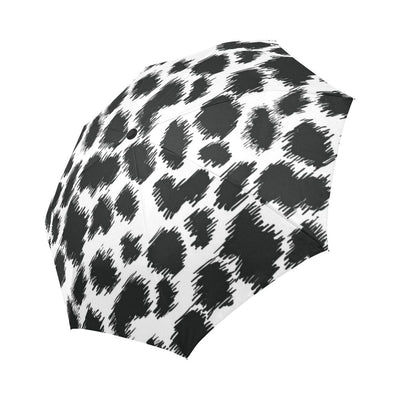 Cheetah Black Print Pattern Automatic Foldable Umbrella