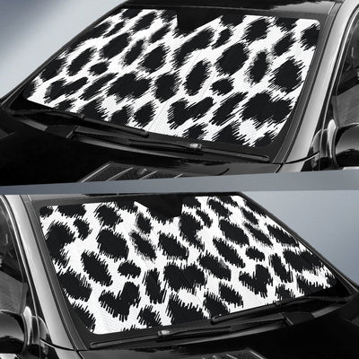 Cheetah Black Print Pattern Car Sun Shade For Windshield