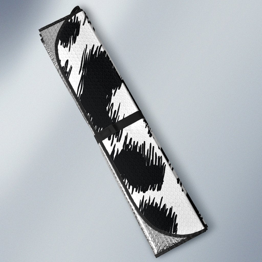 Cheetah Black Print Pattern Car Sun Shade For Windshield