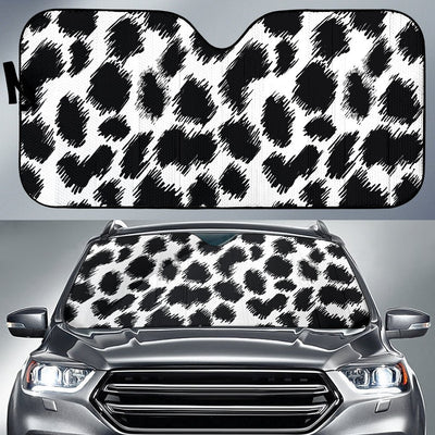 Cheetah Black Print Pattern Car Sun Shade For Windshield