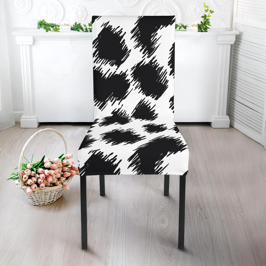 Cheetah Black Print Pattern Dinning Chair Slipper-JTAMIGO.COM