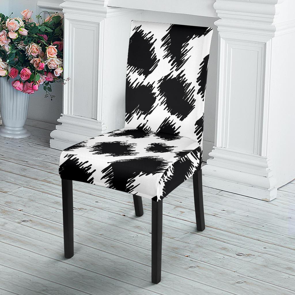 Cheetah Black Print Pattern Dinning Chair Slipper-JTAMIGO.COM
