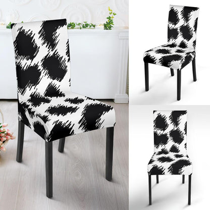Cheetah Black Print Pattern Dinning Chair Slipper-JTAMIGO.COM