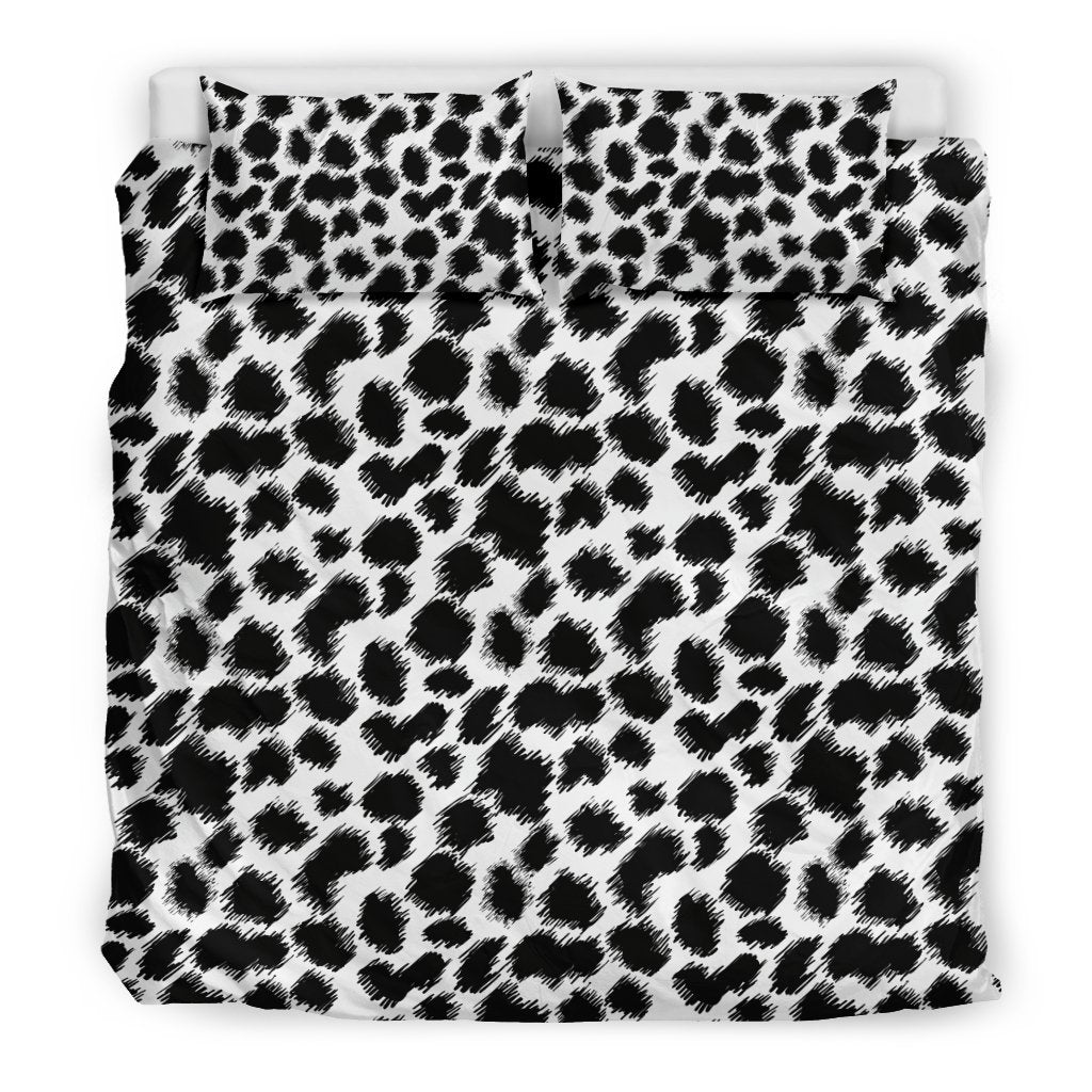 Cheetah Black Print Pattern Duvet Cover Bedding Set