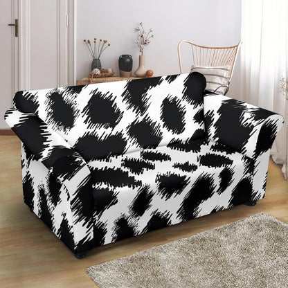 Cheetah Black Print Pattern Loveseat Slipcover-JTAMIGO.COM