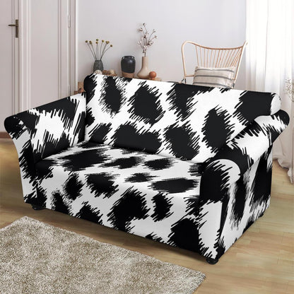 Cheetah Black Print Pattern Loveseat Slipcover-JTAMIGO.COM