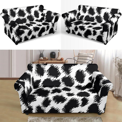 Cheetah Black Print Pattern Loveseat Slipcover-JTAMIGO.COM