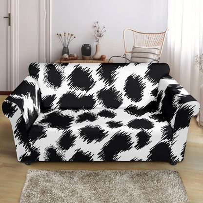 Cheetah Black Print Pattern Loveseat Slipcover-JTAMIGO.COM