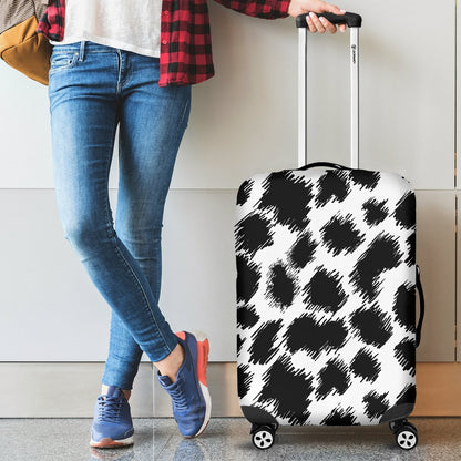 Cheetah Black Print Pattern Luggage Cover Protector