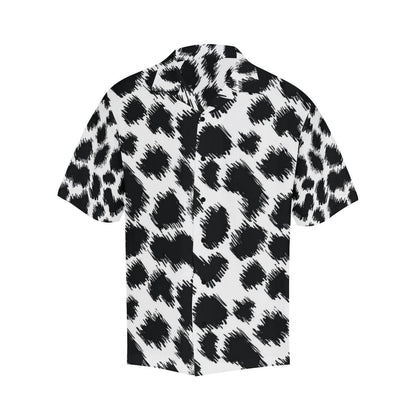 Cheetah Black Print Pattern Men Aloha Hawaiian Shirt