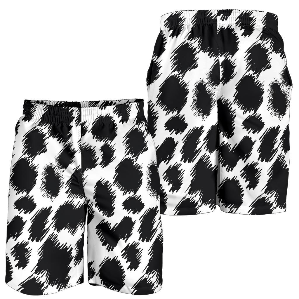 Cheetah Black Print Pattern Mens Shorts-JTAMIGO.COM