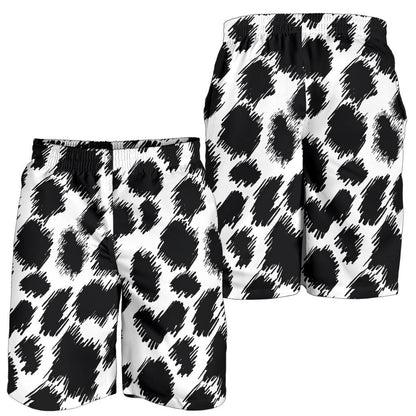 Cheetah Black Print Pattern Mens Shorts-JTAMIGO.COM