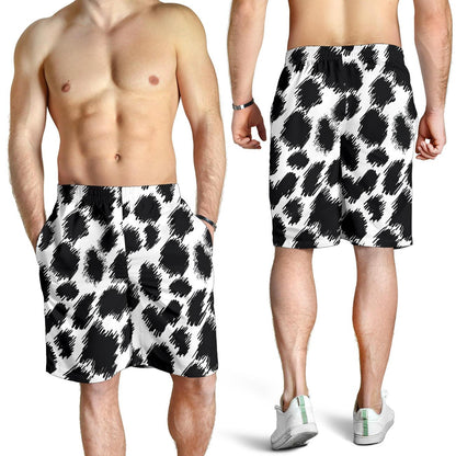 Cheetah Black Print Pattern Mens Shorts-JTAMIGO.COM