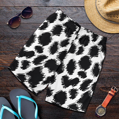Cheetah Black Print Pattern Mens Shorts-JTAMIGO.COM
