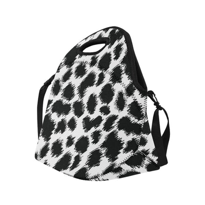 Cheetah Black Print Pattern Neoprene Lunch Bag (Model 1669)(Large)-JTAMIGO.COM