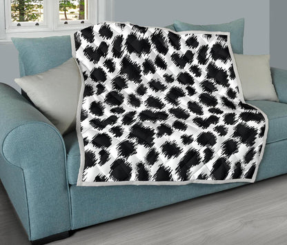 Cheetah Black Print Pattern Premium Quilt-JTAMIGO.COM