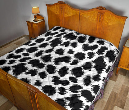 Cheetah Black Print Pattern Premium Quilt-JTAMIGO.COM