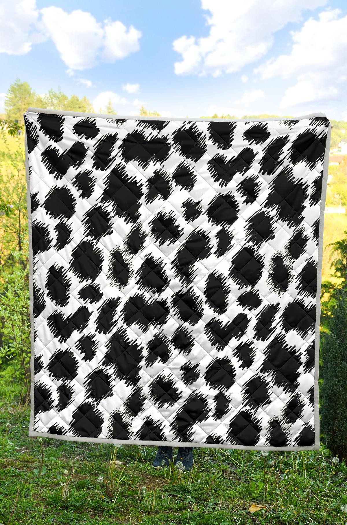 Cheetah Black Print Pattern Premium Quilt-JTAMIGO.COM