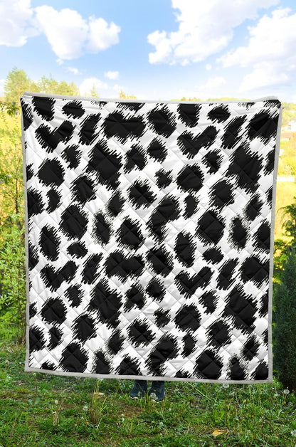 Cheetah Black Print Pattern Premium Quilt-JTAMIGO.COM