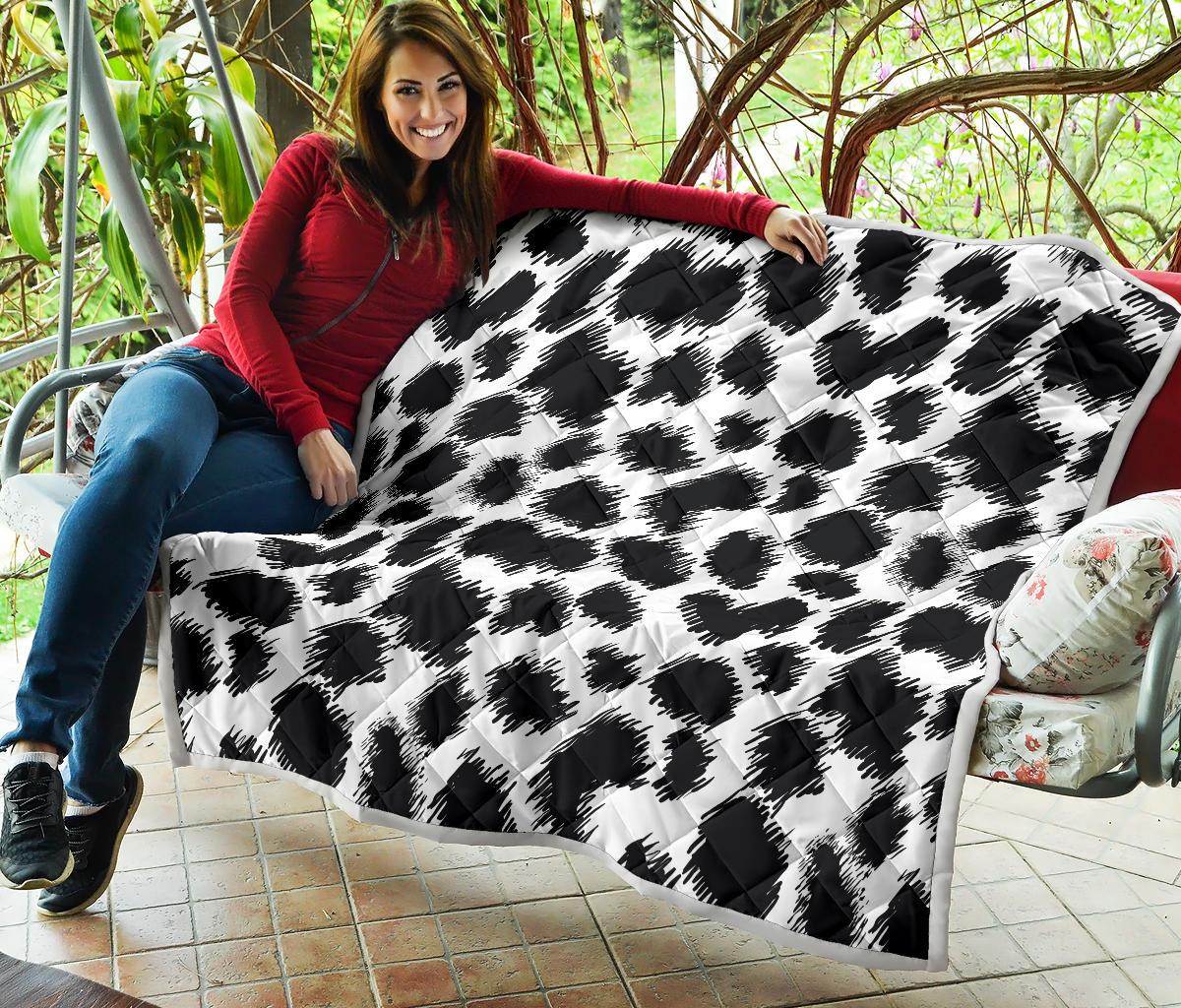 Cheetah Black Print Pattern Premium Quilt-JTAMIGO.COM