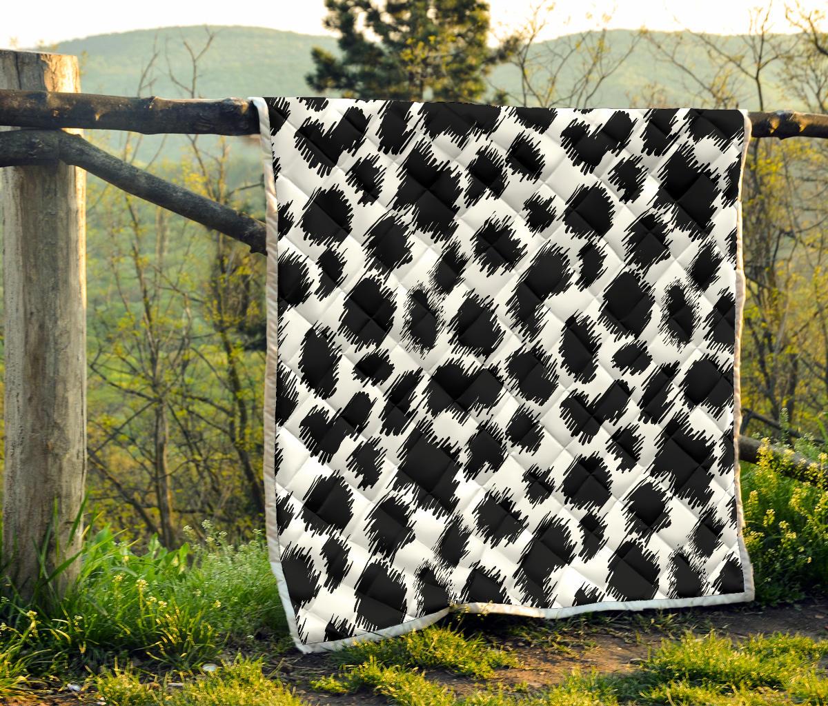 Cheetah Black Print Pattern Premium Quilt-JTAMIGO.COM