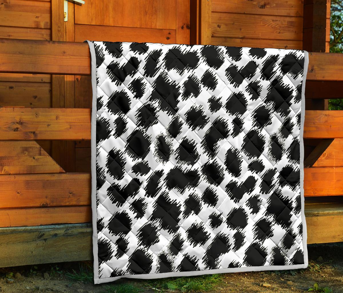 Cheetah Black Print Pattern Premium Quilt-JTAMIGO.COM